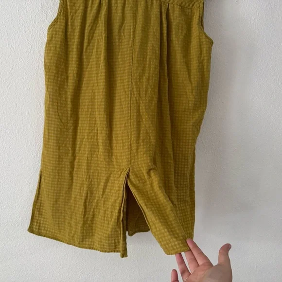 Anthropologie Checkered Tunic Hem Thread Medium Cottagecore Coastal Cowgirl Boho - Picture 6 of 14